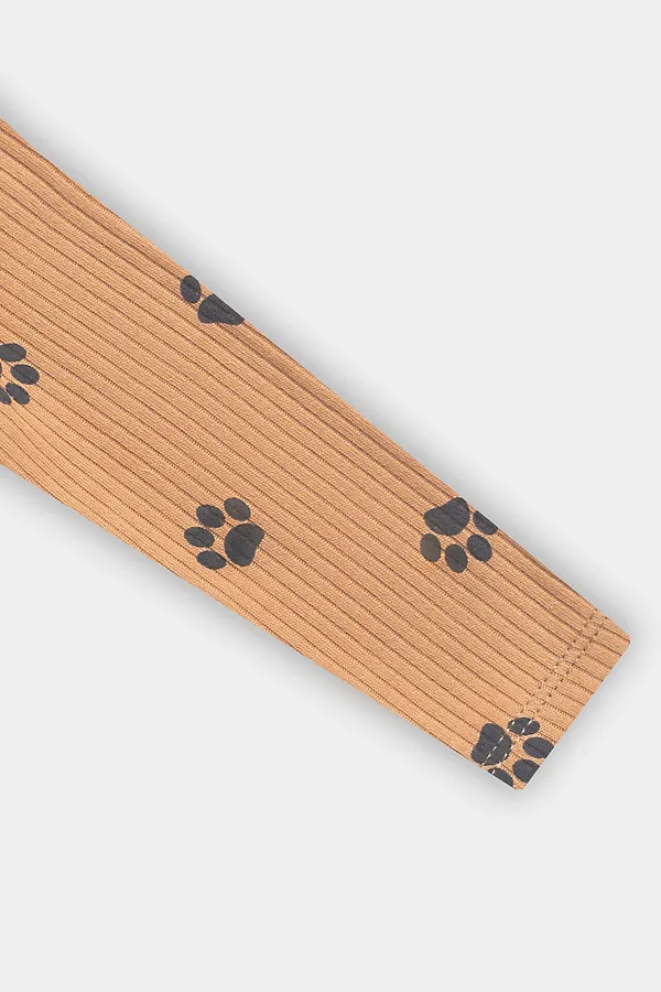 Комплект детский (боди, ползунки) MARK FORMELLE, лапки на охре - фото 2