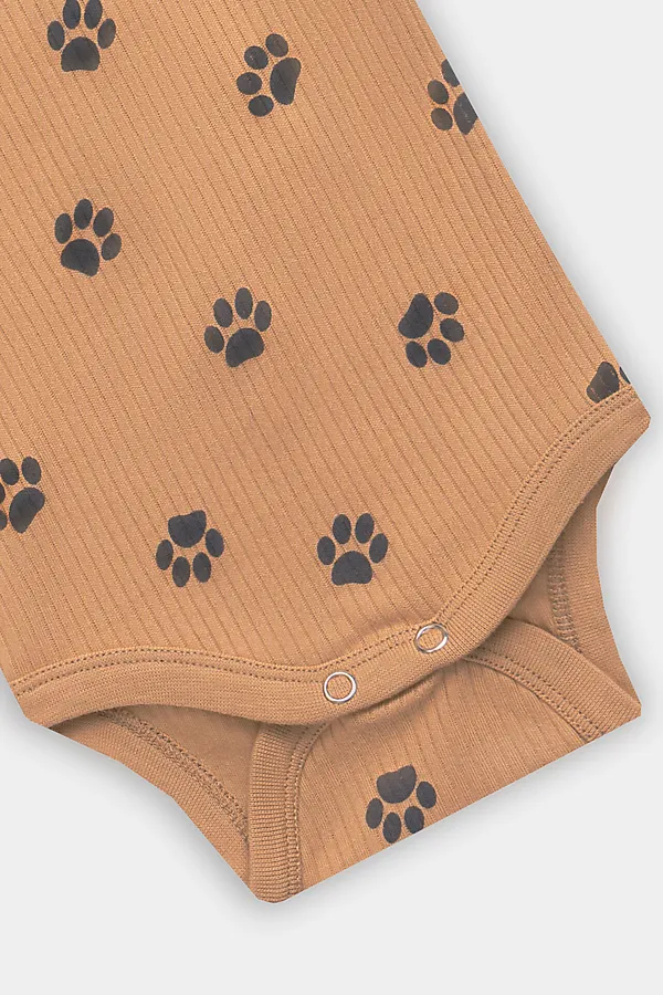 Комплект детский (боди, ползунки) MARK FORMELLE, лапки на охре - фото 2