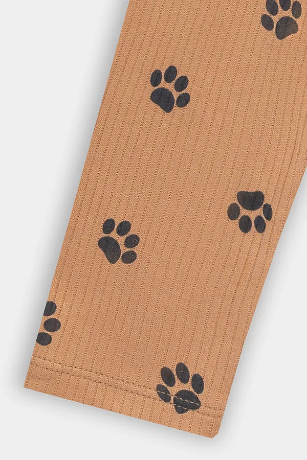 Комплект детский (боди, ползунки) MARK FORMELLE, лапки на охре - фото 2