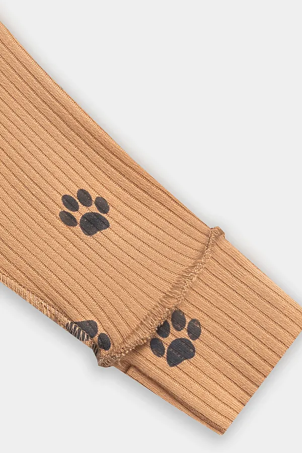 Комплект детский (боди, ползунки) MARK FORMELLE, лапки на охре - фото 2