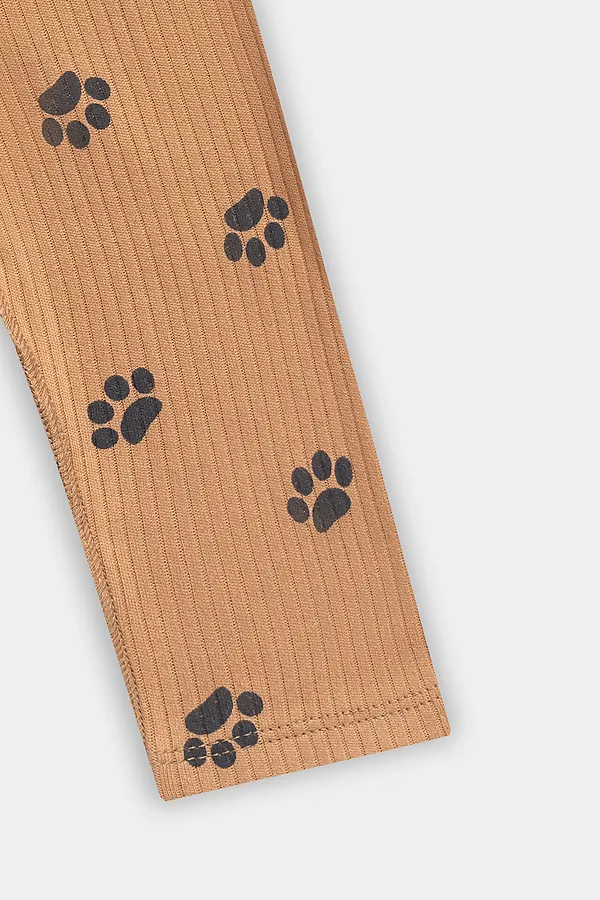 Комплект детский (боди, ползунки) MARK FORMELLE, лапки на охре - фото 2