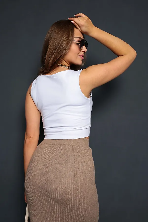 Топ укороченный НАТАЛИ, белый - фото 2