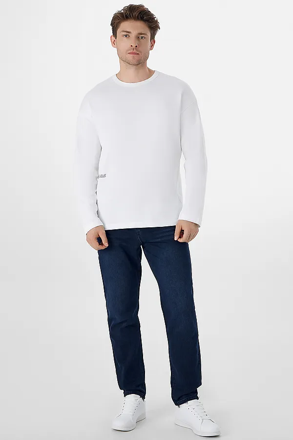 Брюки джинсовые мужские (осенне-зимний ассортимент) MARK FORMELLE, темно -синий - фото 2