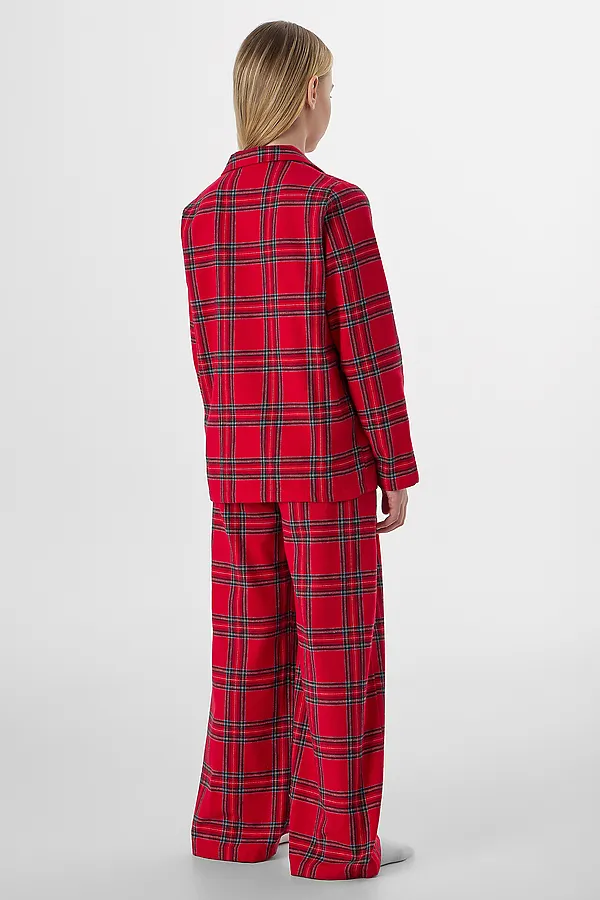 Комплект для девочек (рубашка, брюки) MARK FORMELLE, клетка на красном - фото 2