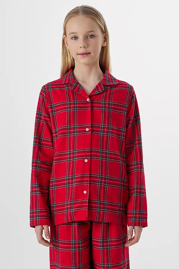 Комплект для девочек (рубашка, брюки) MARK FORMELLE, клетка на красном - фото 2