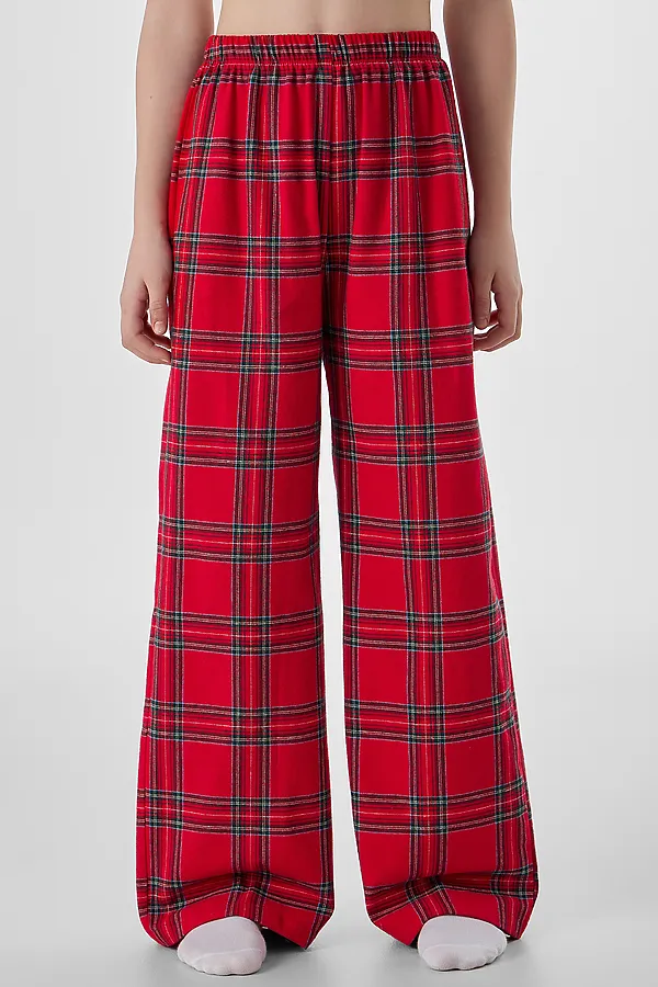 Комплект для девочек (рубашка, брюки) MARK FORMELLE, клетка на красном - фото 2