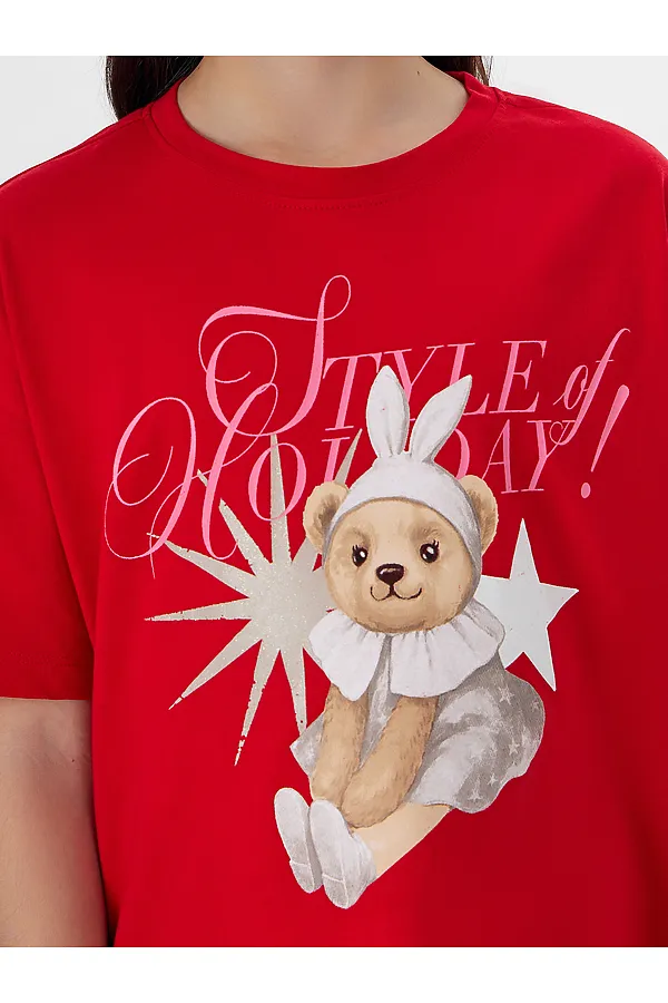 Комплект для девочек (джемпер, брюки) MARK FORMELLE, красный +клетка на т.синем - фото 2