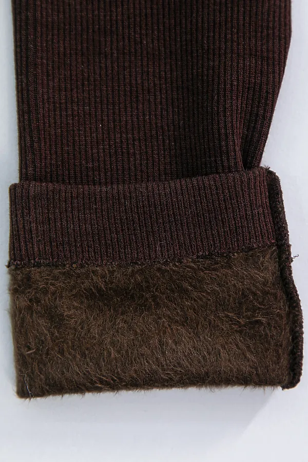 Лосины в рубчик утепленные НЬЮ LADY TAIGA, шоколад - фото 2