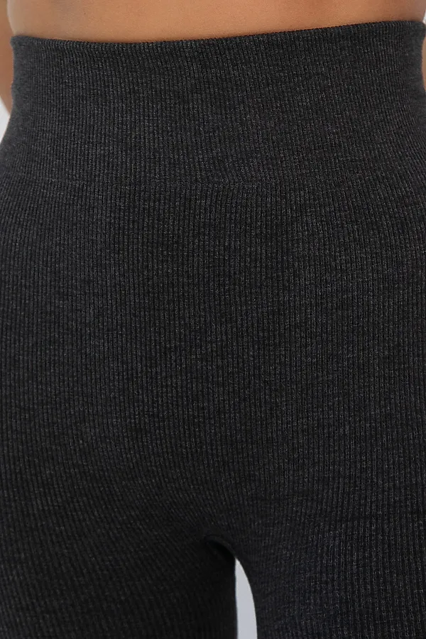 Лосины в рубчик утепленные НЬЮ LADY TAIGA, графит - фото 2