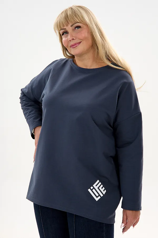 Лонгслив life дл/р НАТАЛИ, графит - фото 2