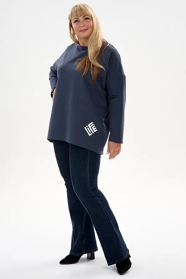 Лонгслив life дл/р НАТАЛИ, графит - фото 2