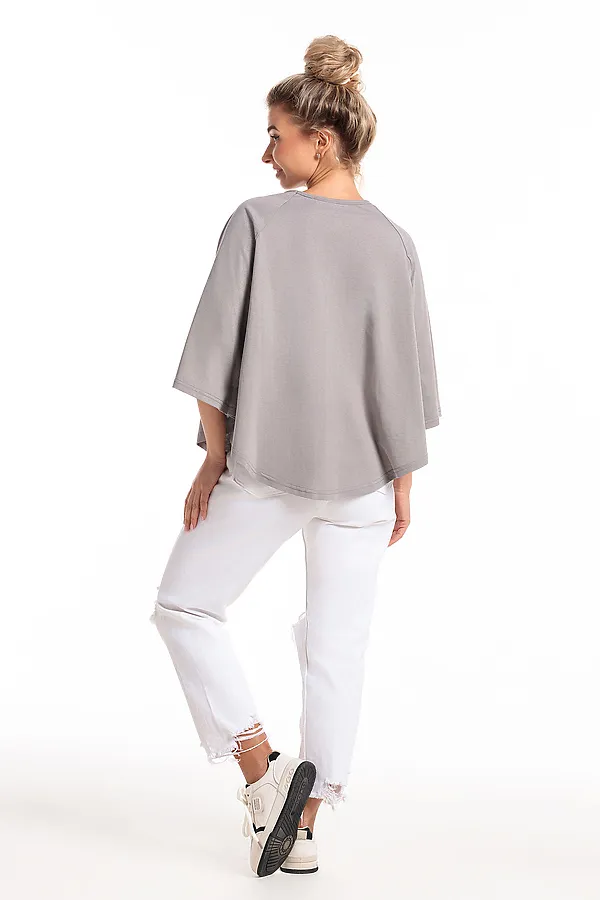 Пончо П1 НАТАЛИ, серый - фото 2