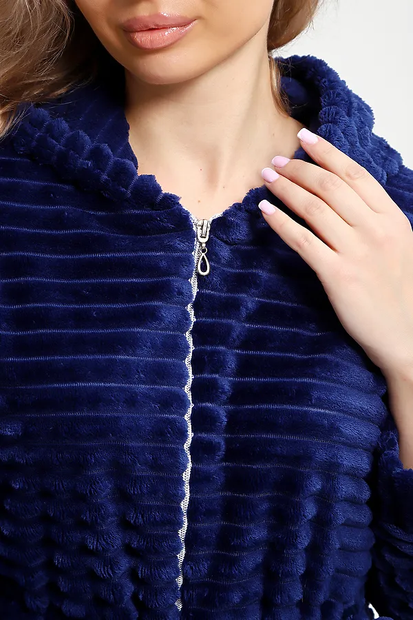 Халат 5718 НАТАЛИ, вельветово-синий - фото 2