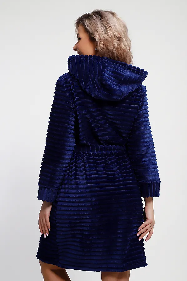 Халат 5718 НАТАЛИ, вельветово-синий - фото 2