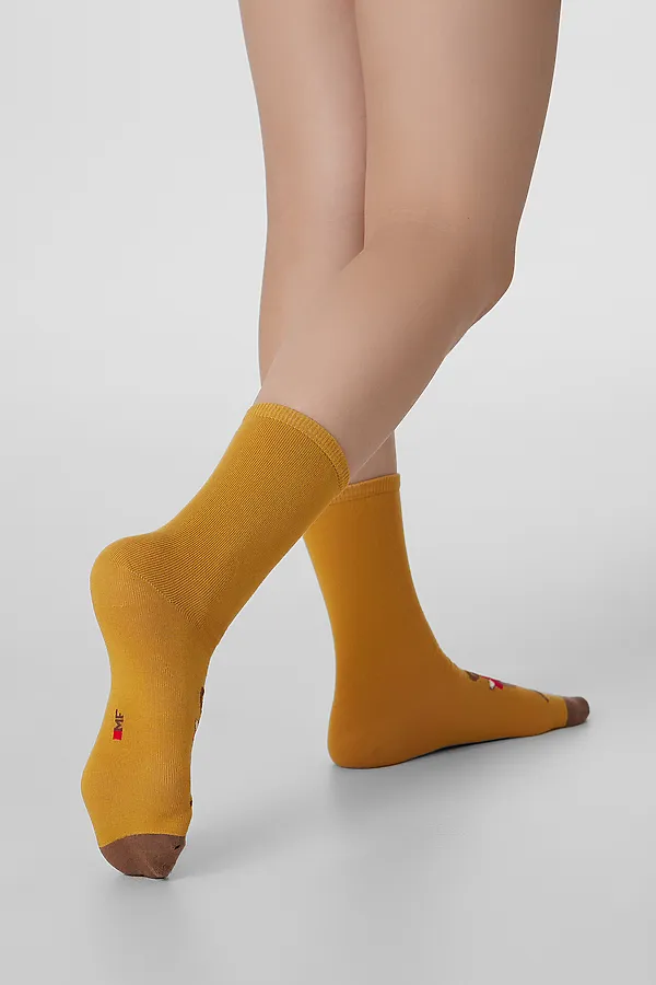 Носки детские (3 пары) MARK FORMELLE, св.кэмел /я.красный /молочный/ - фото 2