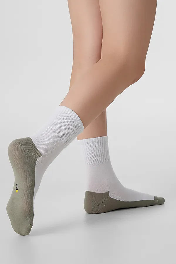 Носки детские MARK FORMELLE, белый /оливка - фото 2