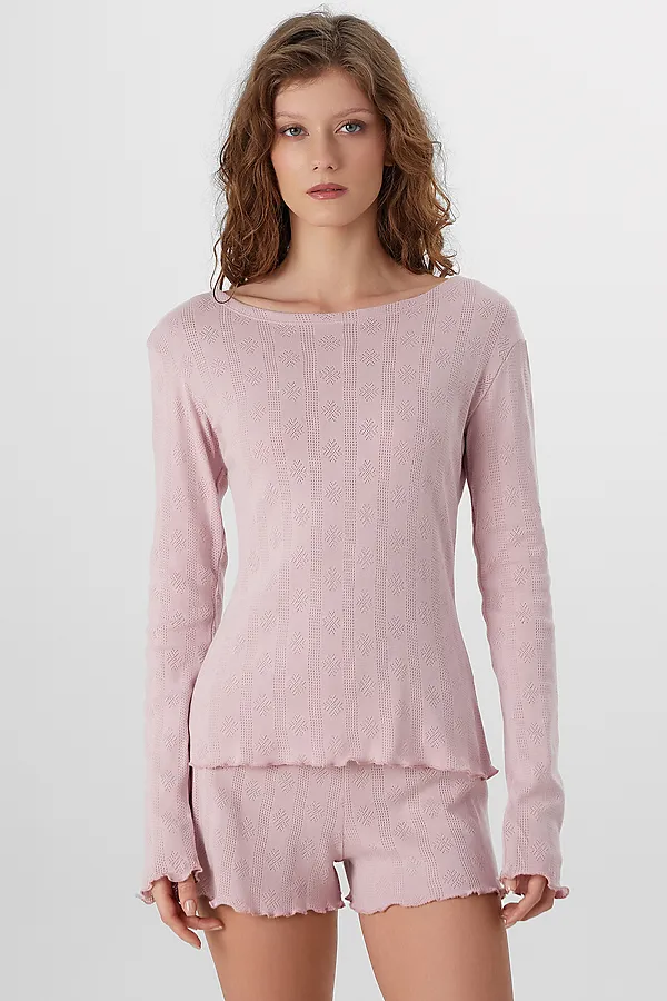 Комплект женский (джемпер, шорты) MARK FORMELLE, пыльно -розовый - фото 2