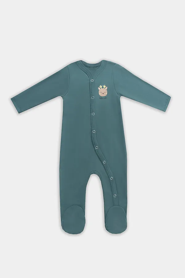 Комбинезон нательный детский (2шт.) MARK FORMELLE, бежевый +изумруд +печать - фото 2