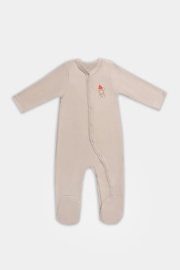 Комбинезон нательный детский (2шт.) MARK FORMELLE, бежевый +изумруд +печать - фото 2