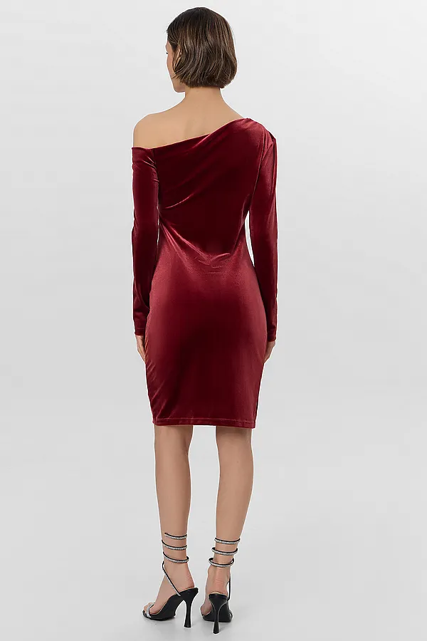 Платье женское MARK FORMELLE, бордовый - фото 2