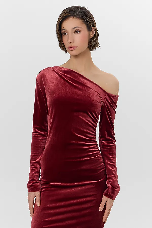 Платье женское MARK FORMELLE, бордовый - фото 2