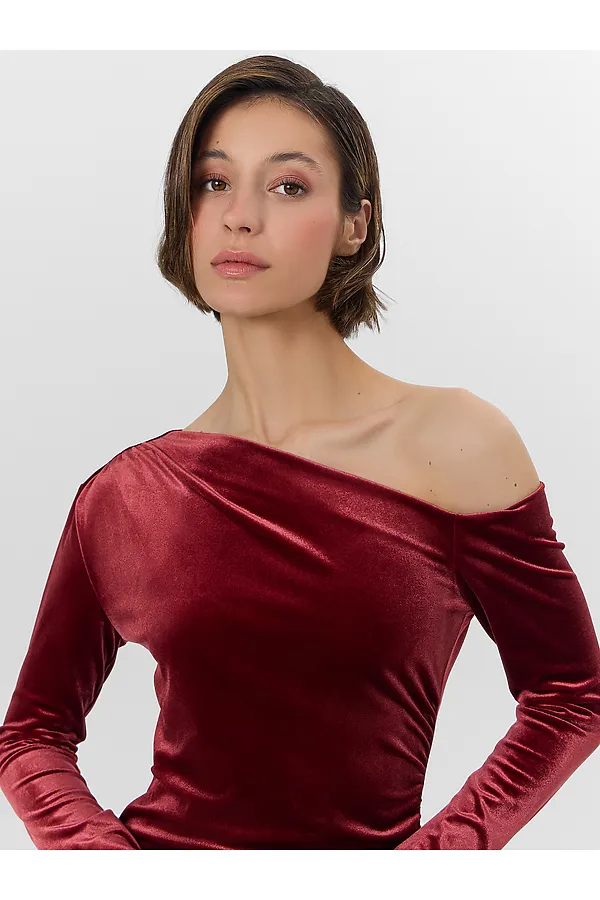 Платье женское MARK FORMELLE, бордовый - фото 2