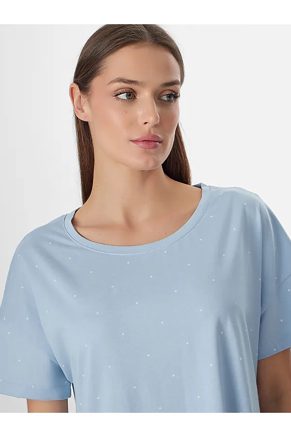 Сорочка ночная женская MARK FORMELLE, горошек на голубом - фото 2