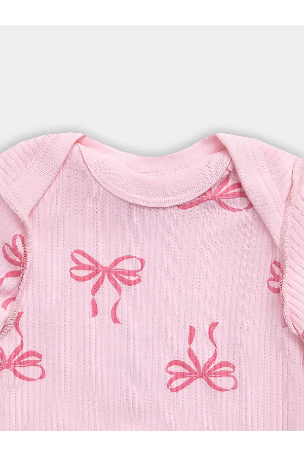 Комплект детский (боди, ползунки) MARK FORMELLE, бантики на розовой сказке - фото 2