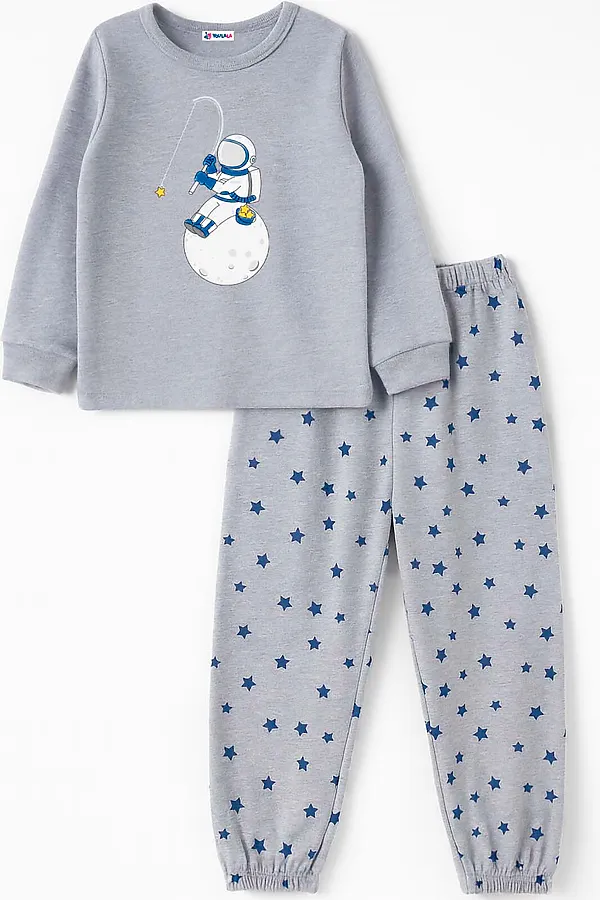 Пижама интерлок YOULALA, серый - фото 2