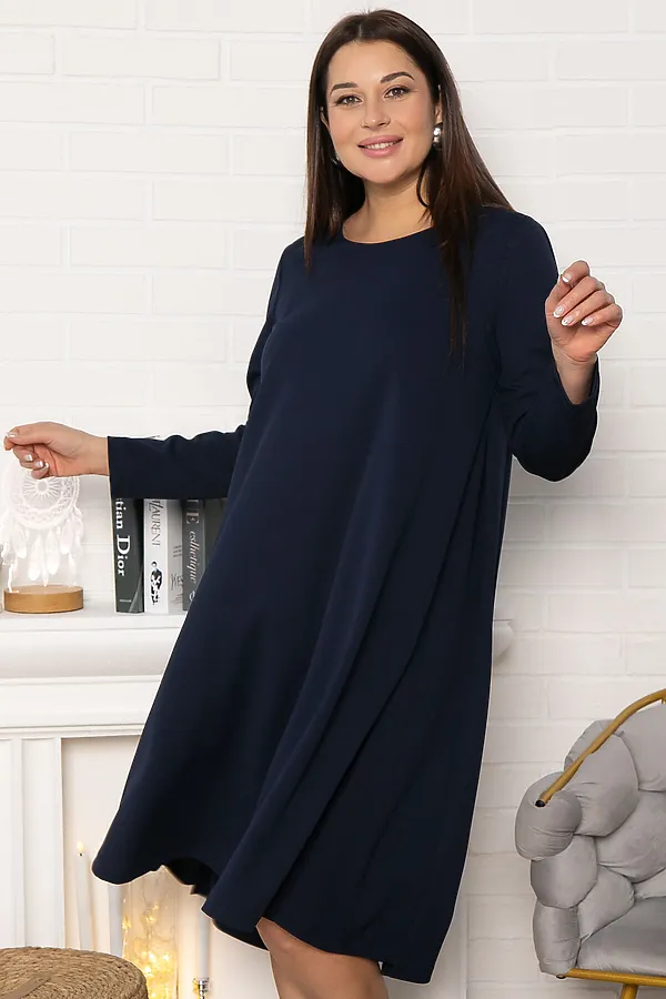 Платье Точка стиля LADY TAIGA, синее - фото 2