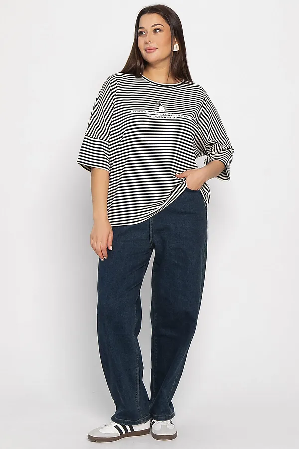 Блуза Монтана LADY TAIGA, бело-синяя - фото 2