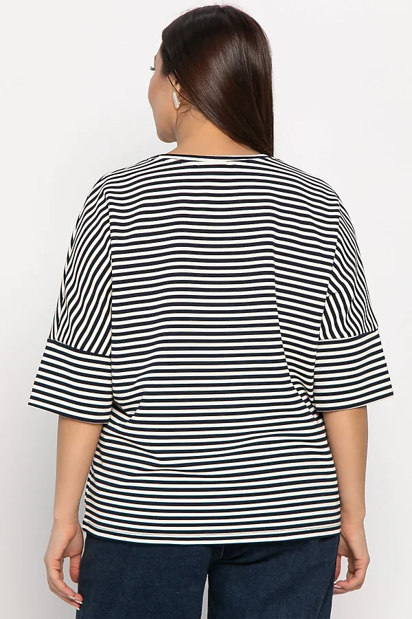 Блуза Монтана LADY TAIGA, бело-синяя - фото 2