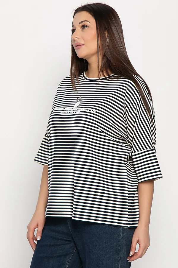 Блуза Монтана LADY TAIGA, бело-синяя - фото 2