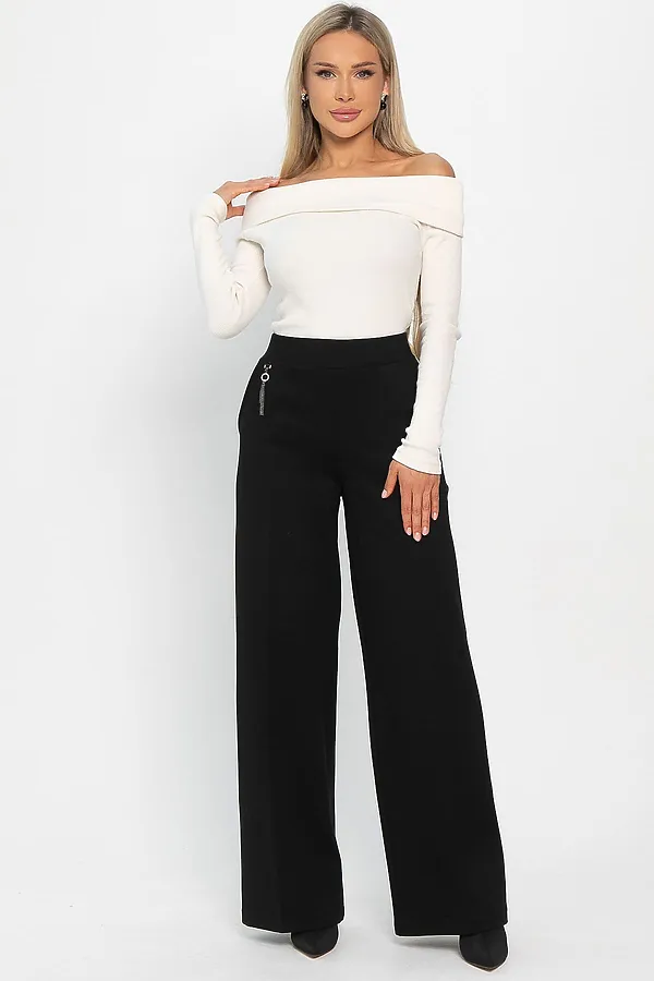 Брюки палаццо Адель LADY TAIGA, черные - фото 2