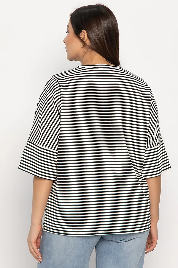 Блуза Монтана LADY TAIGA, черно-белая - фото 2