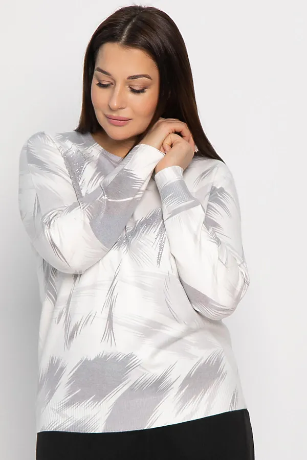 Лонгслив Акцент LADY TAIGA, серо-белый - фото 2