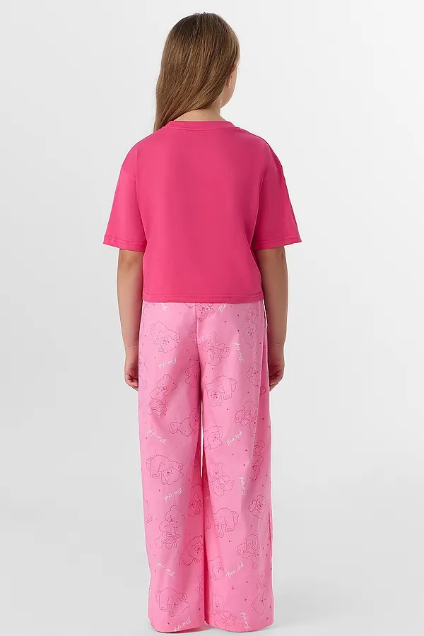 Комплект для девочек (футболка, брюки) MARK FORMELLE, розовый +медвежата на розовом саше - фото 2