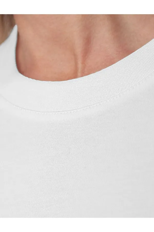Футболка свободная из премиального хлопка с эластаном VILATTE, белый - фото 2