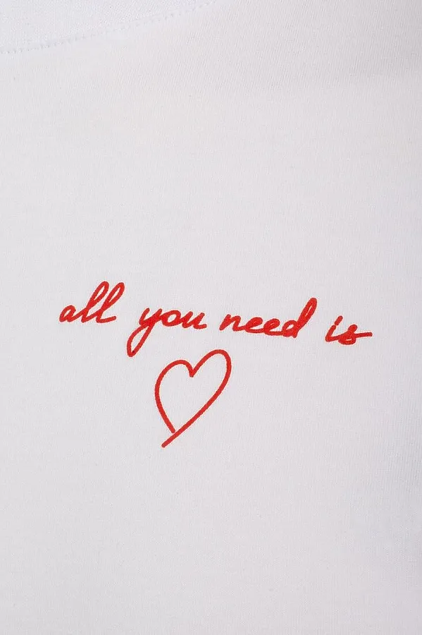 Свободная футболка с принтом из премиального хлопка с эастаном VILATTE, белый_love - фото 2