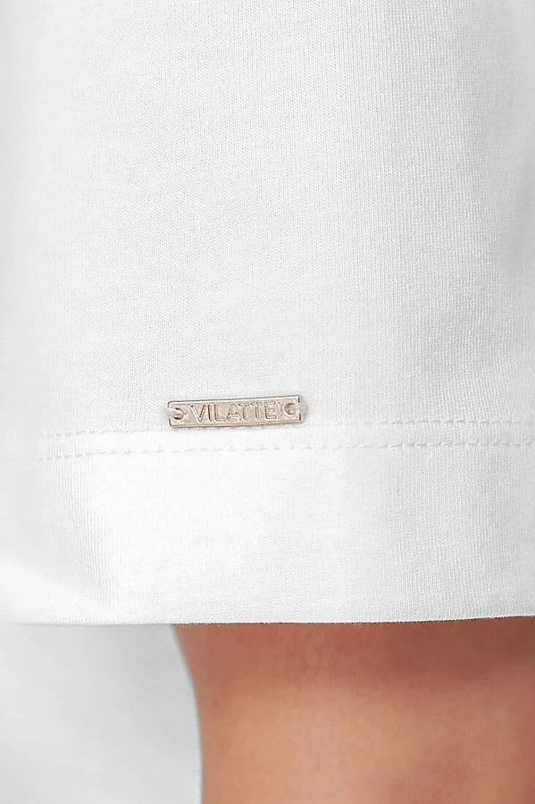 Свободная футболка с принтом из премиального хлопка с эастаном VILATTE, белый_love - фото 2