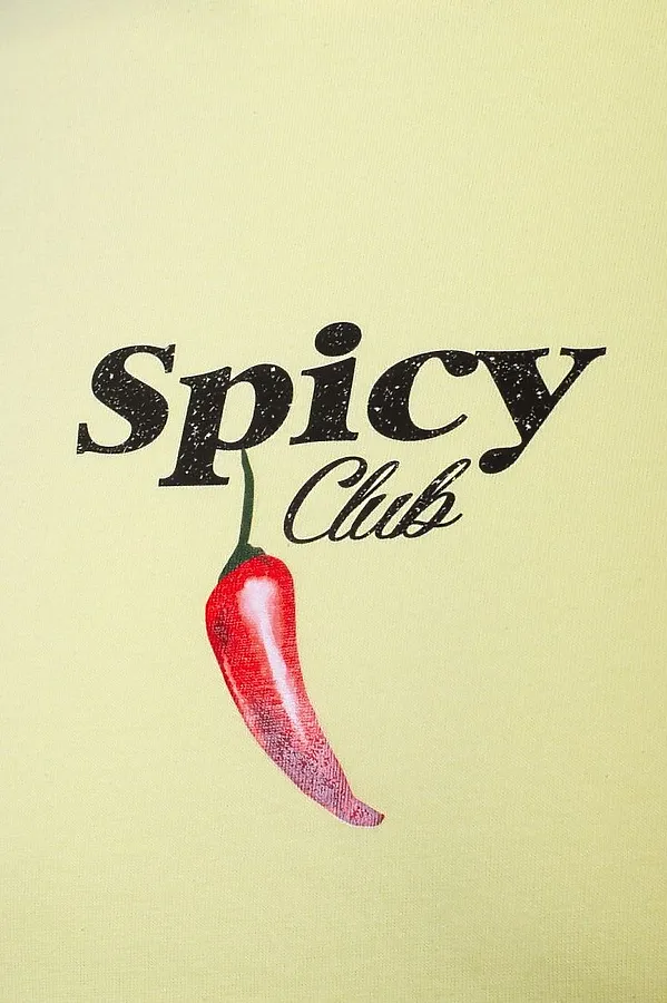 Свободная футболка с принтом из премиального хлопка с эластаном VILATTE, лимонный_spicy - фото 2