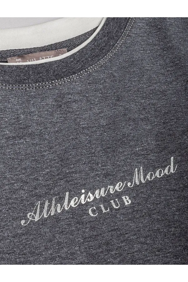 Джемпер VILATTE, т.серый меланж_athleisure mood - фото 2