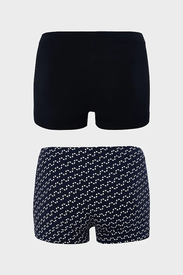 Трусы мужские (2шт) MARK FORMELLE, диагональн. узор на гл.синем +черный - фото 2