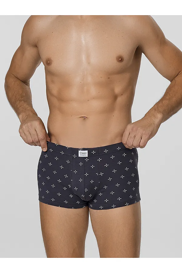 Трусы мужские (2шт) MARK FORMELLE, треугольники на т.сером +т.пурпурный - фото 2