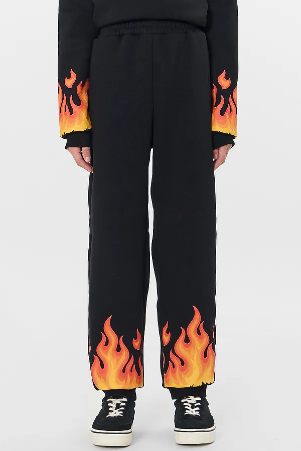 Комплект для мальчиков (худи, брюки) MARK FORMELLE, черный +печать - фото 2