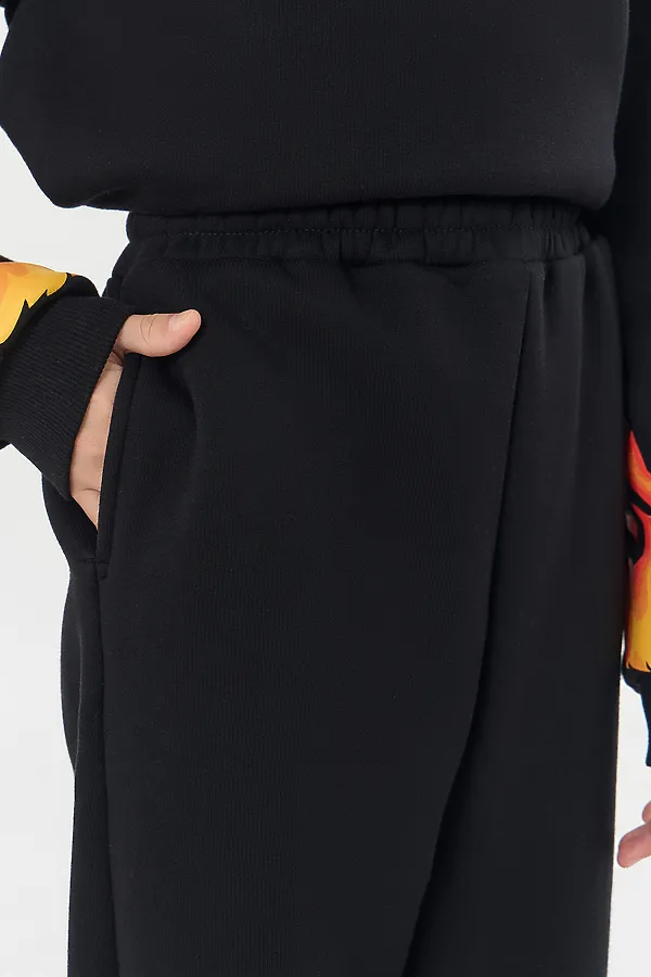 Комплект для мальчиков (худи, брюки) MARK FORMELLE, черный +печать - фото 2