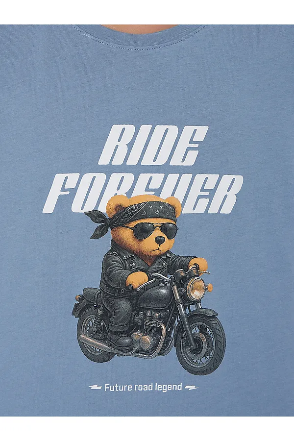 Комплект для мальчиков (джемпер, брюки) MARK FORMELLE, серо -голубой +синий +печать - фото 2