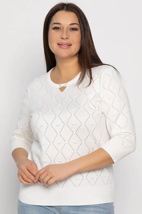 Блуза Нежный узор LADY TAIGA, молочная - фото 2