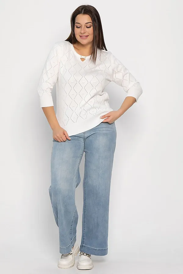 Блуза Нежный узор LADY TAIGA, молочная - фото 2