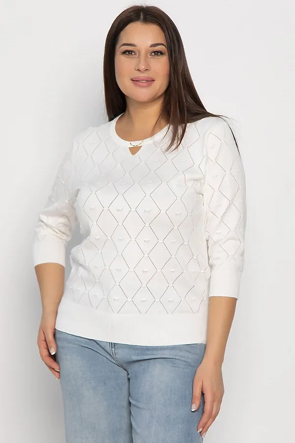 Блуза Нежный узор LADY TAIGA, молочная - фото 2